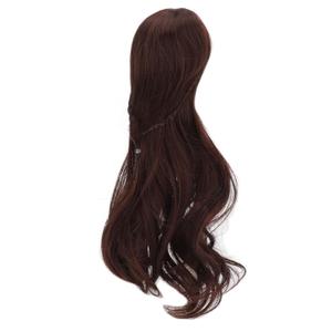 Changor BJD Doll Wig, Doll Hair Wig 8 to 9 Inches of DIY Curly Style Mesh Color (Dark Brown)