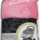 Tadpoles Quilted Stroller & Car Seat Cover - Black & Pink | 27" x 20" x 2" | Made of 100% Super Soft Microfiber Polyester | Warm, Gentle & Durable | Ideal for Use as a Stroller Cover & Car Seat Cover