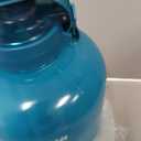 AQUAFIT 1 Gallon Water Bottle with Time Marker - Straw & Chug Lid - BPA Free Gym Water Bottle with Straw - Big Gallon Jug (Aqua, 128 oz - 2in1 Lid)
