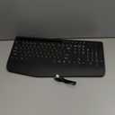 Wireless Keyboard - 9 Backlit Effects, RGB, Ergo Wrist Rest, Phone Holder, 2.4G Full Size, Rechargeable, Sleep Mode, KM22 MAX Quiet Set for Computer, PC, Laptop, Mac, Windows- SABLUTE