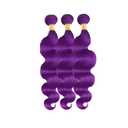 Purple Body Wave Human Hair Bundles Body Wave Hair 3 Bundles Human Hair Brazilian Virgin Human Hair Extensions Unprocessed Hair Bundles for Women 08 10 12 Inch 300g Purple Color
