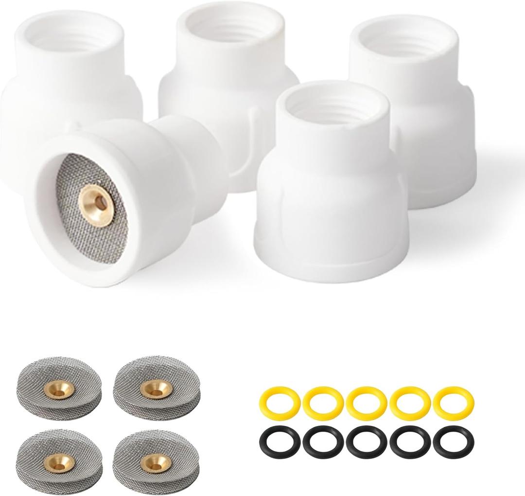 #12 Ceramic (5-Pack) White TIG Welding Cups with 3/32" Diffuser