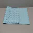 WRISIN Non Slip Bathtub Mat for Bath Tub Shower - Natural Rubber Mat with 241 Suction Cups - Soft Bathroom Safety Mat - Unique Diamond Pattern - Fatigue Relief - Machine Washable - 16  28 Inch (Blue)