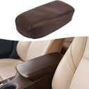 KBH Center Console Armrest Cover Replacement for Toyota Avalon 2013-2018, Vinyl Leather, Car Arm Rest Lid Skin Upholstery, Anti-Scratch, Brown (Without Lid)