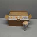 Drinking Glasses with Bamboo Lids and Glass Straw 4pcs Set - 16oz Glass Cups, Iced Coffee Glasses, Cute iced Tea Glasses, Beer Glasses, Ideal for Coffee Bar Accessories, Aesthetic Gift - 2 Brushes