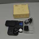 Wireless Charging Station 3 In 1 RJR Compatible With Apple Devices, Charging Dock For Iwatch, Builtin Wireless Charger Stand For Iphone Series Airpods Gifts (With 18W Adapter) Graphite Black