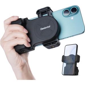 Phone Camera Grip Snap Grip for iPhone 16/15/14/13/12/11 Plus Pro Max with Tripod & Detachable Shutter Remote,Smartphone Selfie Handle for Android Phone Vlog Video Shoot