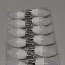 PARTPHONER E12 LED Light Bulbs B11 Candelabra Bulbs 60W Equivalent, Non-Dimmable 6W LED Candle Chandelier Bulb 600 Lumen, 5000K Daylight White, Pack of 12