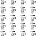 20-Pack EFIELD Angle Stop Valve 1/2" Nominal (5/8" OD) Compression x 3/8" OD, 1/4-Turn, Chrome Plated,(VALVE116-20PCS)