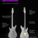 Enya Inspire 39" Smart Electric Guitar - Carbon Fiber Body with Built-in 15W Speaker, 20 Tones & App Control, 4 Presets, Bluetooth, Gig Bag Included, 