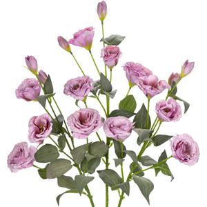 34.5" Purple Artificial Flowers Silk Fake Flower 3Pcs Eustoma Lisianthus Flowers with Long Stem Faux Flowers Arrangement Branch with 4 Heads for DIY Wedding Party Centerpiece Bouquet Table Home Decor