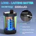 BSEED Portable Shower for Camping with Immersion Water Heater, 6000mAh Rechargeable Camping Shower with Intelligent LED Display, Outdoor Shower for Hiking, Travel, Pets & Car Washing, Wartering Plants