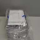 Delamu 2 Sets of 3-Tier Bathroom Under Sink Organizers and Storage, Multi-Purpose Stackable Pantry Organization and Storage, Pull Out Clear Kitchen Bathroom Cabinet Organizer with Movable Dividers (White)