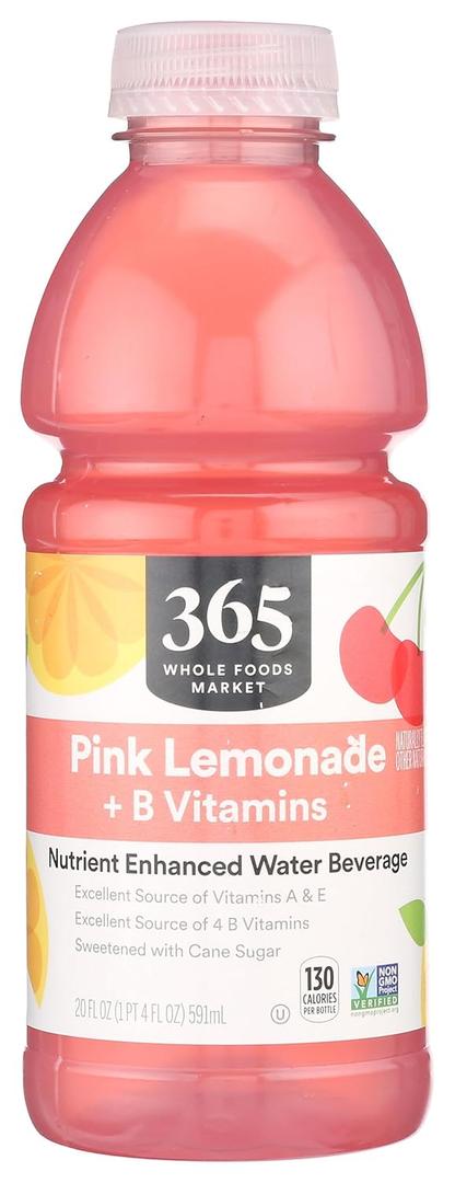 365 by Whole Foods Market, Nutrient Enhanced Water, Pink Lemonade + B Vitamins, 20 Fl Oz BB 2/10/26