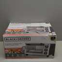 BLACK+DECKER 4-Slice Convection Oven, Stainless Steel, Curved Interior Fits a 9 inch Pizza, TO1313SBD