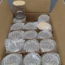 15 Pack Glass Candle Jars, 7oz Clear Candle Containers with Bamboo Lids and Labels, Empty Candle Jars for Making Candles - Dishwasher Safe, 7 fl.oz