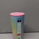 Corkcicle Cold Cup Insulated Tumbler with Straw - Keeps Drinks Cold for 12 Hours - Triple-Insulated Stainless Steel - Leak-Resistant Lid - Summer Drinkware Gift - 24 oz - Rainbow Unicorn