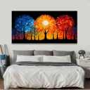 Canvas Art Wall Decor Large Abstract Wall Art Pictures For Living Room Tree Of Life Wall Art Artwork for Walls Modern Colorfu Wall Art Canvas Prints Home Bedroom Office Wall Decoration 29" X 58"