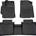 All-Weather TPE Rubber Floor Mats Compatible with  Fit Camry 2015-2017 Toyota Camry, Custom Fit Full Car Carpet Liners Set (Black)