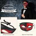 5 x Erythem Masquerade Mask for Men, Venetian Style Masquerade Ball Mask for Halloween Costume Party Mardi Gras
