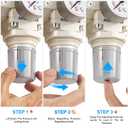 TAILONZ PNEUMATIC 1/2 Inch NPT 2 in 1 Air Filter Pressure Regulator Combo Piggyback, Air Tool Compressor Filter with Gauge AF4000+AR4000