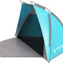 Beach Tent Sun Shelter - Sport Umbrella with UV Protection, Zip Up Porch for Privacy, and Carry Bag - Shade for Families by Wakeman Outdoors