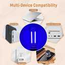 2 x 2pcs USB Car Interior Lights, Retro Touch-Controlled LED Car Light Portable Creative Lamps, Compatible with Power Banks (Red, Green)