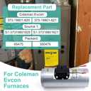 65475 Furnace Draft Inducer Motor Replaces Coleman Evcon 373-19801-820, 373-19801-821, S1-37319801821 Combustion Air Booster Coleman Furnace Parts