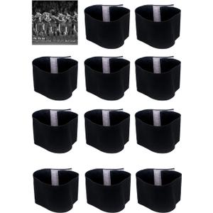 Black Mourning Band Soccer Football Mourning Armband,Elastic Adjustable Funeral Armband,11 Pcs