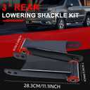 3" Drop Lowering Shackle Rear Kit: for Silverado Chevy GMC Sierra 2500HD 3500HD 1500HD 2WD 4WD 2001-2010 Leaf Spring Suspension Shackles Replaces 410730 More Stable Horizontal Comfortable (410730)