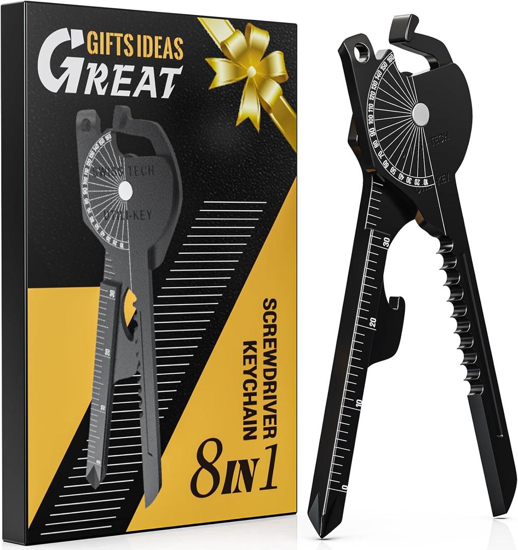 10 x stocking Stuffers for Men Adults, Gifts for Men 8-in-1 Screwdriver Tool, Mens Stocking Stuffers, Mens Christmas Gifts for Dad Him Husband, White Elephant Gifts for Adults, Cool Gadgets