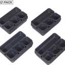 Set of 32 Interlocking Desk Drawer Organizer Tray Dividers Plastic Shallow Narrow Drawers Organizers Separators Storage Bins Container for Kitchen Bathroom Makeup Office Vanity Bedroom Dresser