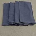 Cloth Napkins 100% Cotton Slub Absorbent Dinner Napkins Set of 4 Blue White Chambray Soft Durable Reusable Washable Ideal