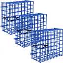 Vinyl-Coated Wire Crab Bait Cages for Heavy Duty Crab Trap Pot, Cage Box 6"x6"x3"