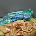 Aneco 12 Pack Satin Table Runner 12 x 108 Inch Pastel Rainbow Long Wedding Satin Silk Table Runner for Wedding Banquet Graduations Birthday Party Decoration