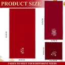 2 x VitalCozy 3 Pcs Snowflake Bathroom Towel Set 100% Cotton with 1 Bath Towels, 1 Hand, 1 Wash Cloth Winter Red Snowflake Embroidered Holiday Decorative for Kitchen Bath Dish Drying Cleaning