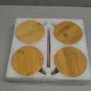 4pcs Set Vintage Coffee Mugs gifts for women, Overnight Oats Containers with Bamboo Lids and Spoons - 14oz Clear Embossed Glass Cups, Cute Coffee Bar Accessories, Iced Coffee Glasses