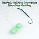 4 x FUSIGO Fishing Double Rattle Beads, 35pcs Catfish Rattles Bells Portable Plastic Fishing Beads Catfish Rig Rattles Attractor Tackle Accessories for Catfish Bass Pompano (Green Luminous- 35pcs)