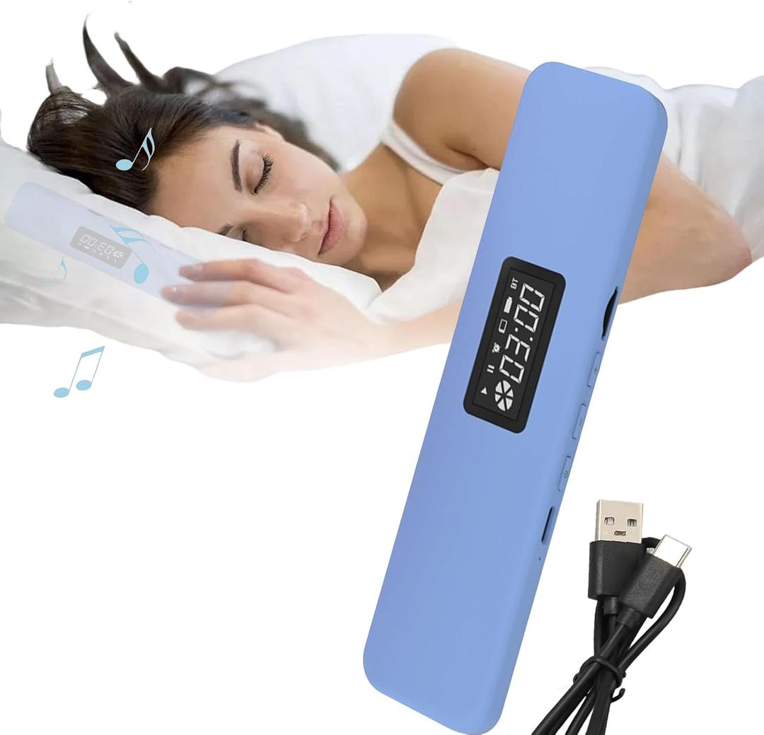 Bluetooth Pillow Speaker for Sleeping, Bone Conduction Stereo Wireless Music Sleep Headphones, Under Pillow Speaker Insomnia Mini White Noise Machine for Side Sleepers