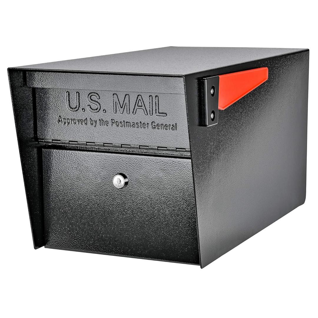 Mail Boss 7506 Mail Manager Curbside Locking Security Mailbox, Black,Large