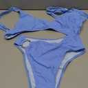 SUUKSESS Women Sexy One Piece Tummy Control Swimsuit Cutout Backless Slimming Swimwear 2025 Cheeky Side O-Ring Bathing Suit (Sky Blue,Medium)