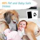 Paw Print Kit for Dogs Cats,Inkless Baby Hand and Footprint Kit, Dog Nose Print Kit,Clean Touch Ink Pad Kit,No Mess Newborn Baby Footprint Kit, Pet Paw Print Kit for Family Keepsake (Medium (Pack of 2), Black)
