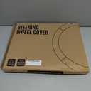 Skechers Air-Cooled Steering Wheel Cover,Leather Car Steering Wheel Cover Universal Fit 14" 1/2-15" Car Wheel Protector for Men Women Fit Suvs,Vans,Sedans,Car,Trucks,Black