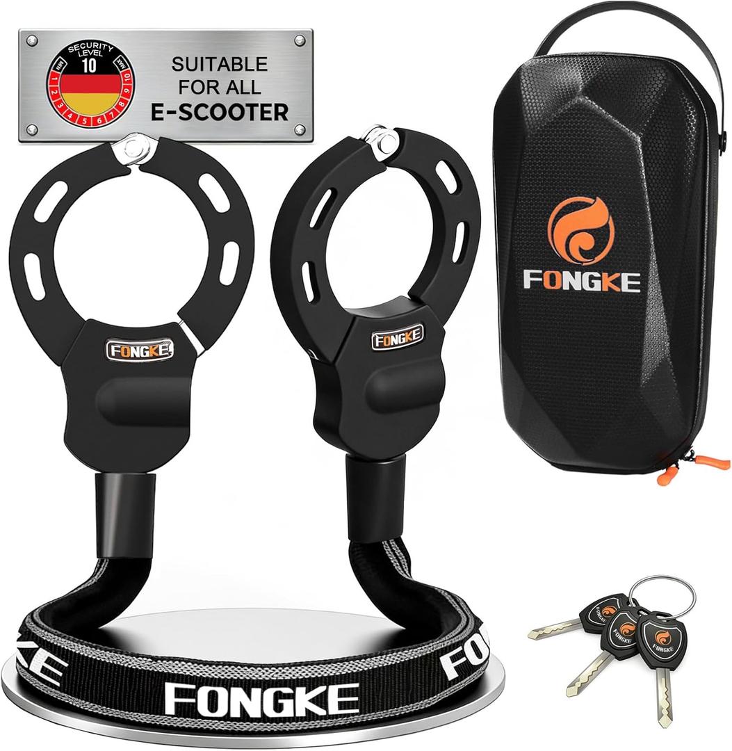 Scooter Lock Anti Theft, Bike Locks Heavy Duty with Waterproof Bag, 36.22in Bike Chain Lock, Electric Scooter Accessories, Security Bicycle Locks for E-Scooters, E-Bikes, Motorcycles