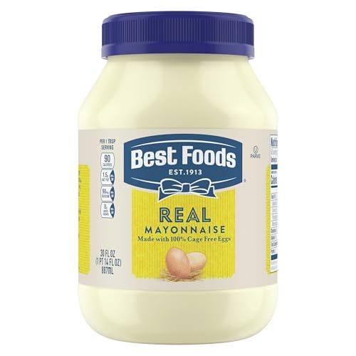 Best Foods Real Mayonnaise Mayo Jar For A Creamy Sandwich Spread or Condiment Gluten-Free, Made With 100% Cage-Free Eggs 30 oz 3 Pack Best By March 30 2025