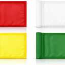 Set of 4 Single Sided 8x6 Inches Solid Golf Polyester Flag - Mini Putting Green Flags for Backyard Practice in 420D Nylon - Small Banner Solids with Tube Inserted - Solid Flags for Indoor or Outdoor