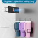 2PCS Magnetic Cup Holder for Fridge, Stanley Cup Holder with Tumbler Lid Organizer, Strong Magnetic Water Bottle Organizer for Stanley Tumbler, Stanley Cup Accessories