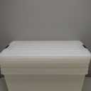 IRIS USA 91 Qt Stackable Plastic Storage Bins with Lids, 4 Pack - BPA-Free, Discreet Organizing Solution, Latches, Durable Nestable Containers, Secure Pull Handle, Made in USA - Pearl