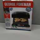 George Foreman 4-Serving Removable Plate Electric Grill and Panini Press, George Tough Non-Stick Coating, Drip Tray Catches Grease, Black