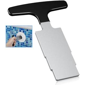 POOLHOUR Pool Plug Removal Tool for Replacing Pool Plumbing System, Metal Eyeball Seat Removal Tool with Handle Grip for Inground Pool, Black, Pack of 2 POOLHOUR Pool Plug Removal Tool for Replacing Pool Plumbing System, Metal Eyeball Seat Removal Tool with Handle Grip for Inground Pool, Black, Pack of 2